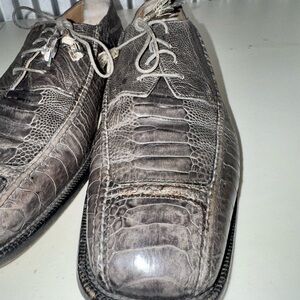 Bottino Teju Lizard Oxford Dress Shoes Made in Italy – Size 10